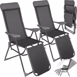 Design funzionale, elevato comfort, minimo peso - così si possono riassumere i vantaggi delle sedie pieghevoli di tectake. Lo ...