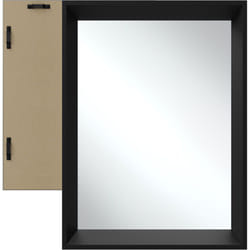 Tectake - Specchio da parete rettangolare Elina con cornice in plastica - Specchio, Specchio da bagno, Specchio da corridoio - 50 x 70 cm