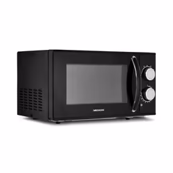 MEDION MD 15644, Superficie piana, Solo microonde, 17 L, 700 W, Manopola, Nero