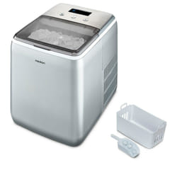 MEDION MD 11950 Macchina per la produzione di cubetti di ghiaccio integrata/indipendente 15 kg/24h Blu, Grigio, Metallico