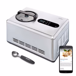 MEDION MD 12170, Gelatiera compressore, 2 L, 1 ciotole, Acciaio inox, 60 min, Acciaio inox