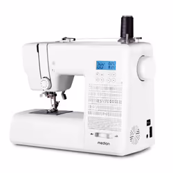 MEDION LIFE SD36 (MD11881), Bianco, Macchina da cucire semiautomatica, Cucito, 1 tempo, 4.5 mm, Pulsanti