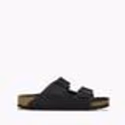 Sandali Birkenstock Arizona da uomo in Birko-Flor nero, comodi ed eleganti per l&#039;uso quotidiano.