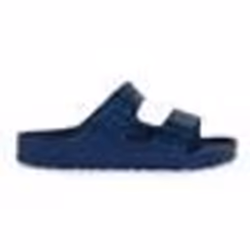 Sandali unisex per adulti Birkenstock Arizona Sretta in materiale sintetico blu navy, comodi e resistenti.