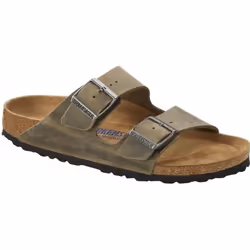 Sandalo unisex Arizona di Birkenstock in pelle nubuck oliata, confortevole e dal design classico.