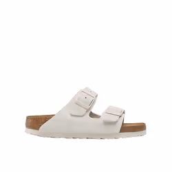 Ciabatte da uomo in pelle scamosciata bianco antico Birkenstock.