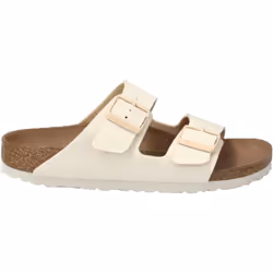 Sandalo unisex bianco Arizona di Birkenstock, modello adulto.