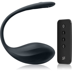 Satisfyer Ribbed Petal Connect App Black 23 cm