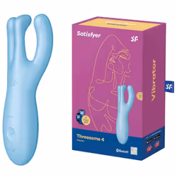 Vibratore lay-on versatile: Threesome 4 stimola il clitoride e le labbra della vulva con un corpo sodo