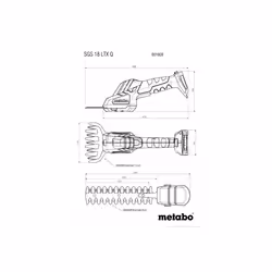 Metabo SGS 18 LTX Q cesoia per erba cordless 1,15 cm 18 V Nero, Verde, Rosso - Vista aggiuntiva 4