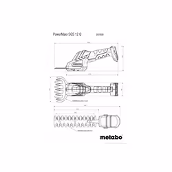 Metabo POWERMAXX SGS 12 Q cesoia per erba cordless 1,15 cm 12 V Ioni di Litio Nero, Verde, Rosso - Vista aggiuntiva 4