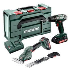 Metabo - Set combo 2.2.5 18V trapano avvitatore a batteria bs + forbici per erba sgs ltx q con batterie + caricabatterie in x
