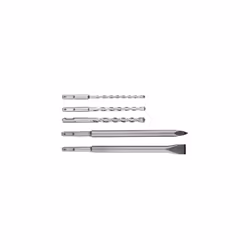 Metabo Bohrer-/Meißelset SDS-PLUS SP 5tlg. (630465000) SDS-plus Bohrer mit hochwertiger Hartmetall-Bohrspitze Dynamischer, me ...