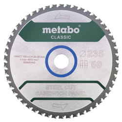 Metabo - lama de 'taglio acciaio/pannello sandwich - classic' lama 235 x 30, denti 50, fz/fa 4° 628681000