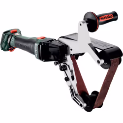Caratteristiche del prodotto: Pratica levigatrice a nastro per tubi a batteria con motore brushless per la levigatura e la ri ...