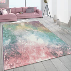 Paco Home - Moderno tappeto a pelo corto per il soggiorno, colorato e con design di galassia multicolore 60x100 cm