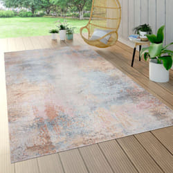 Paco Home - Tappeto a pelo corto per interni ed esterni per il balcone e la terrazza, con used-look colorato 80x150 cm