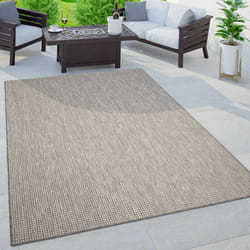 Paco Home - Tappeto Cucina Da Esterno Salotto Balcone Terrazo Boho Monocolore Screziato 60x100 cm, Grigio