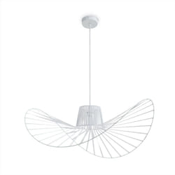 Paco Home - Lámpara De Suspensión led Salón Comedor Dormitorio Colgante Estilo Moderno Luce a sospensione - Bianca, Weiß (Ø90cm) (de)