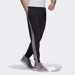 Adidas Essentials French Terry Tapered 3-stripes Maschio Nero Cotone, Poliestere, Viscosa