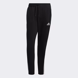 Adidas Essentials French Terry Tapered 3-stripes Maschio Nero Cotone, Poliestere, Viscosa - Vista aggiuntiva 4