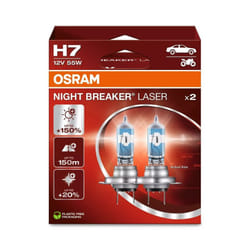 OSRAM H7 Night Breaker Lampadine Laser 12V 55W PX26d - in coppia, bianco