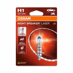 OSRAM Lampadina Laser Night Breaker H1 12V/55W - X1, bianco