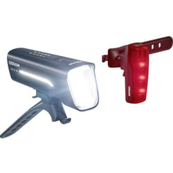 Osram - Kit illuminazione bicicletta race 80 set led (monocolore) a batteria ricaricabile Nero