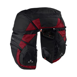 VAUDE Karakorum Pro Posteriore Borsa da bicicletta 65 L Poliestere, Poliuretano Nero, Rosso