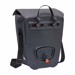 VAUDE ReCycle Pro Single Posteriore Borsa da bicicletta 22 L Tessuto, Poliammide, Poliestere, Poliuretano Nero, Grigio