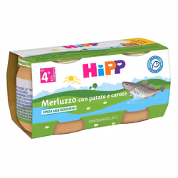HiPP Omogeneizzato Merluzzo con Patate e Carote 2x80 g Pappa