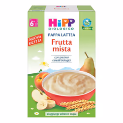 La pappa lattea bio frutta mista è l&#039;ideale per offrire al bambino un pasto completo a base di frutta maturata al sole d ...
