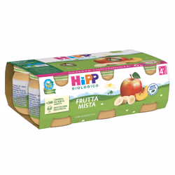 HiPP Frutta mista 6 x 80g, 80 g, Mela, Banana, Pesca, Senza glutine, 6 pz