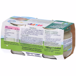 HiPP Platessa e Merluzzo D'Alaska con patate 2x80 g Pappa