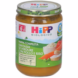 HiPP Biologico Pappa Completa Fantasia di Verdure con Pollo e Riso 190 g