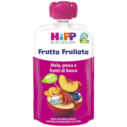 HiPP Frutta Frullata Mela, pesca e frutti di bosco 90g