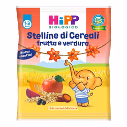 Cereali biologici soffiati, arricchiti con succhi di carota, zucca, barbabietola, mela e ribes