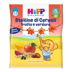 HiPP Biologico Stelline di Cereali Frutta e Verdura 30 g Snack