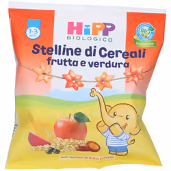 HiPP Biologico Stelline di Cereali Frutta e Verdura 30 g Snack