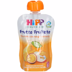 HiPP Biologico Frutta Frullata Pera e Mela con Mango Maracuja 90 g
