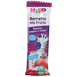 HiPP Biologico Barretta alla Frutta Banana, Lamponi e Cereali 23 g Snack
