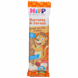 HiPP Biologico Barretta ai Cereali con Mela e Pesca 20 g Snack