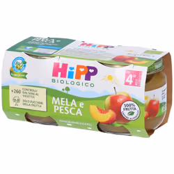 HiPP Biologico Mela e Pesca 2x80 g Pappa