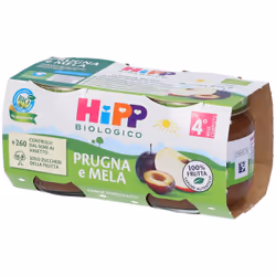 HiPP Biologico Prugna e Mela 2x80 g Frutta