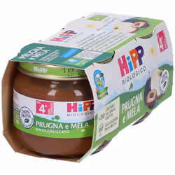 HiPP Biologico Prugna e Mela 2x80 g Frutta