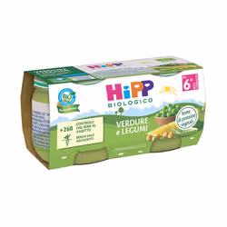 HiPP Verdure e legumi 2x80g, 80 g, Carota, Pisello, Spinaci