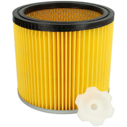 Filtro a pieghe piatte sostituisce Bosch 2 607 432 001, 2607432001 per aspirapolvere - nero / argento / giallo - Vhbw