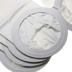 5x sacchetto sostituisce Nilfisk 1471097500 per aspirapolvere - in carta, 43,5cm x 17,9cm, bianco / grigio - Vhbw
