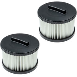 2x filtro compatibile con Dewalt DWV010 Typ 2, DWV012 Typ 2, DWV902M/L Typ 2, DWV900/01L aspirapolvere - filtro hepa nero / bianco - Vhbw