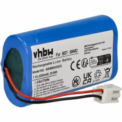 vhbw - the clever way - Batteria ricaricabile di ricambio, compatibile e di alta qualità, ad alta capacità, per pulitore per  ...